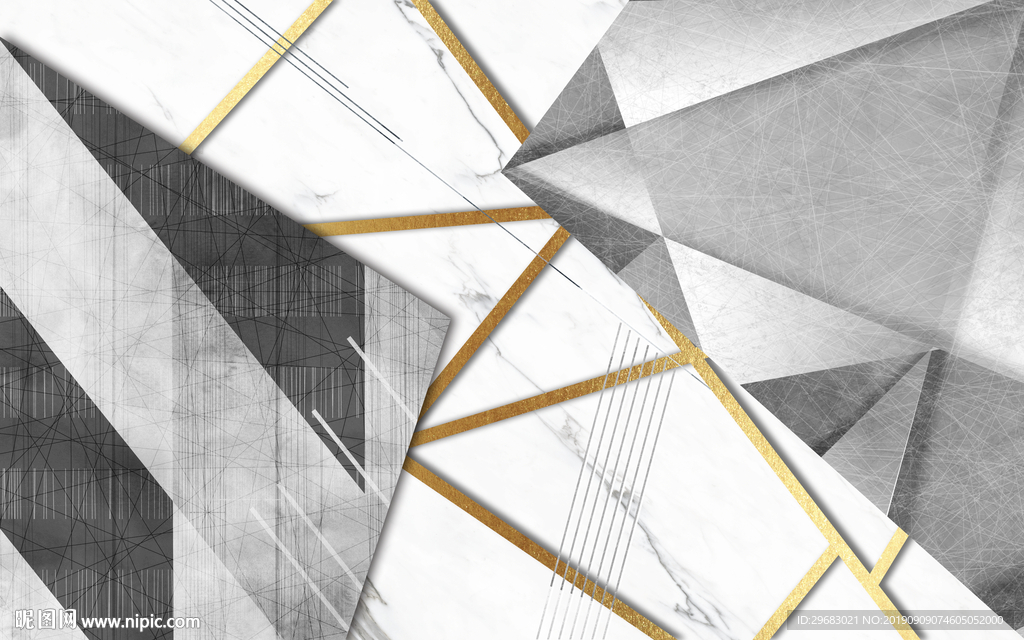 现代几何石材 TIF分层