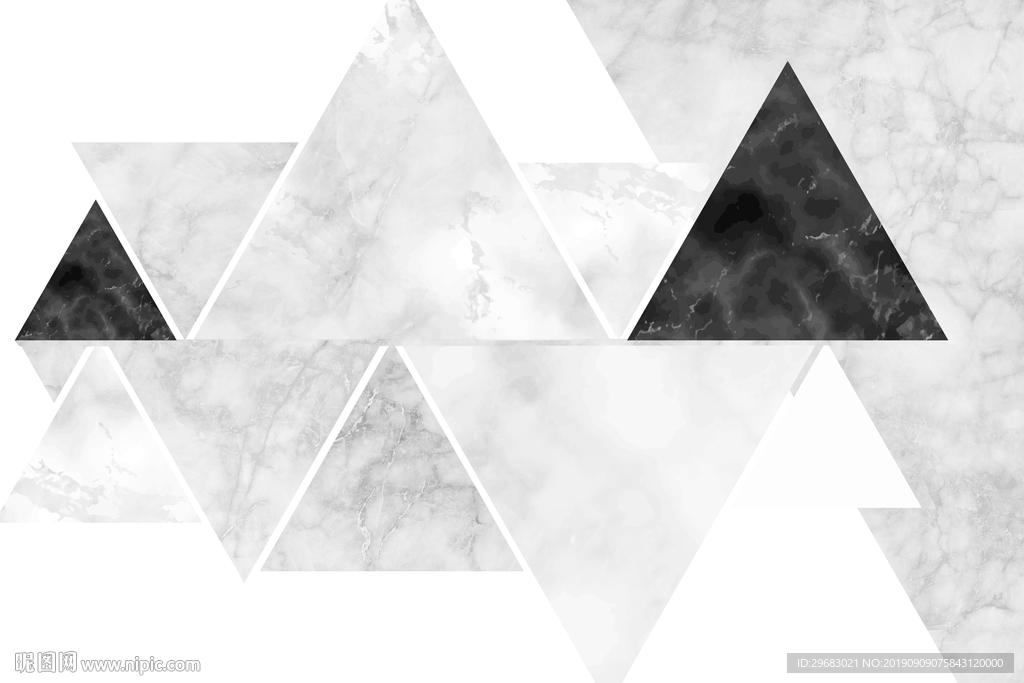 黑折几何石材 TIF分层