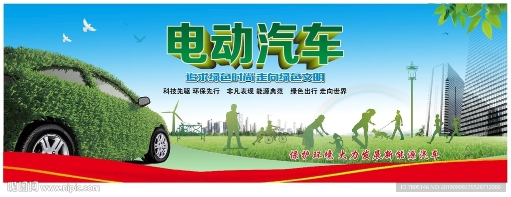 电动汽车海报