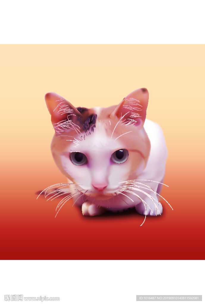宠物 精美 手绘矢量图二：猫猫