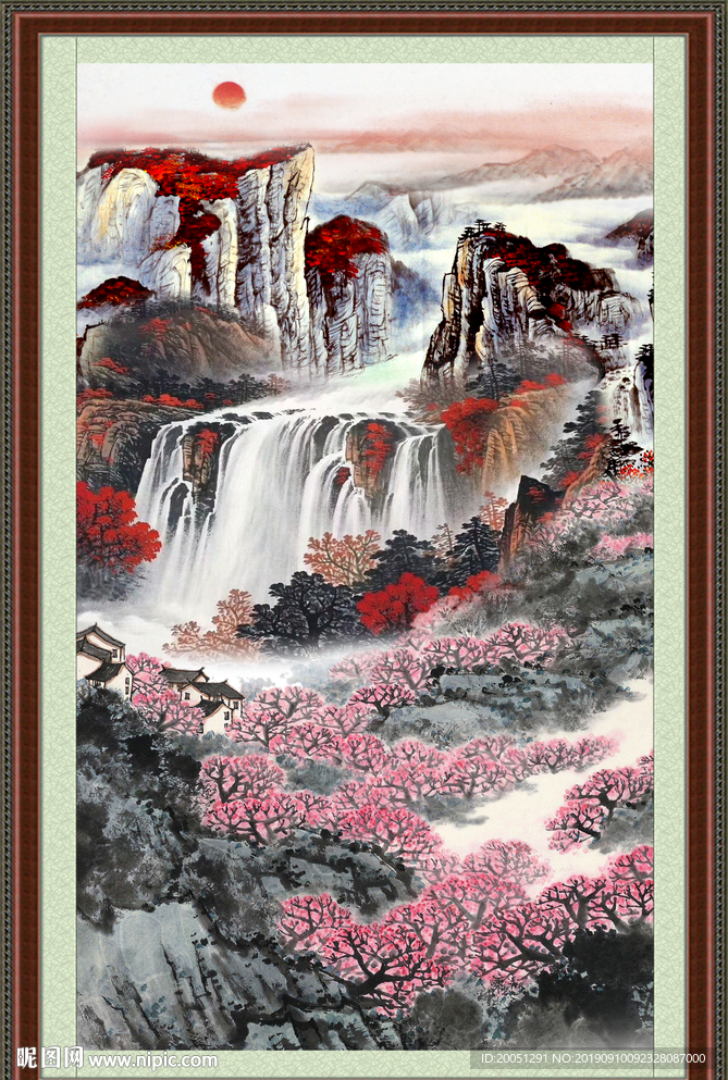聚宝盆风水画