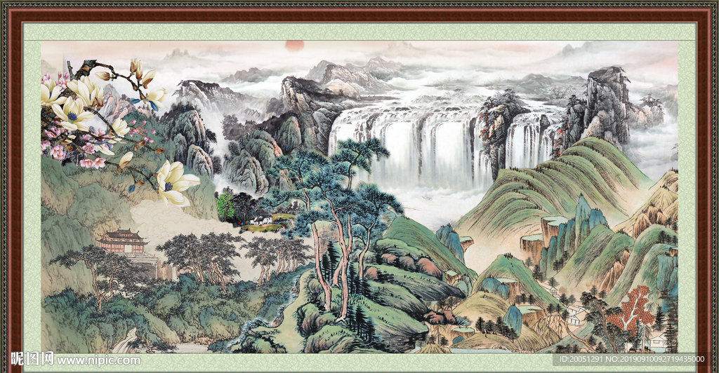 聚宝盆风水画