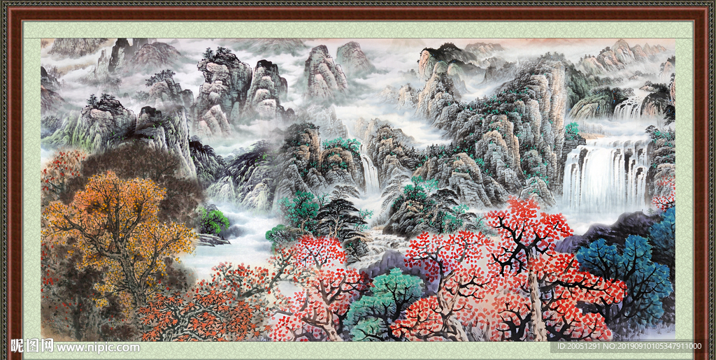 聚宝盆风水画
