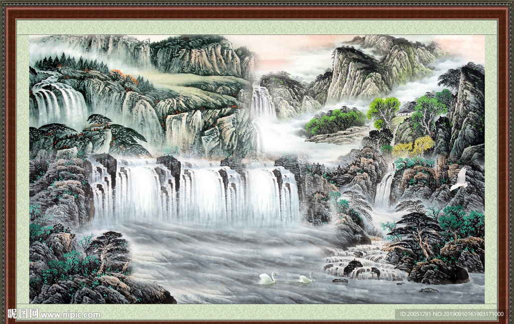 聚宝盆风水画