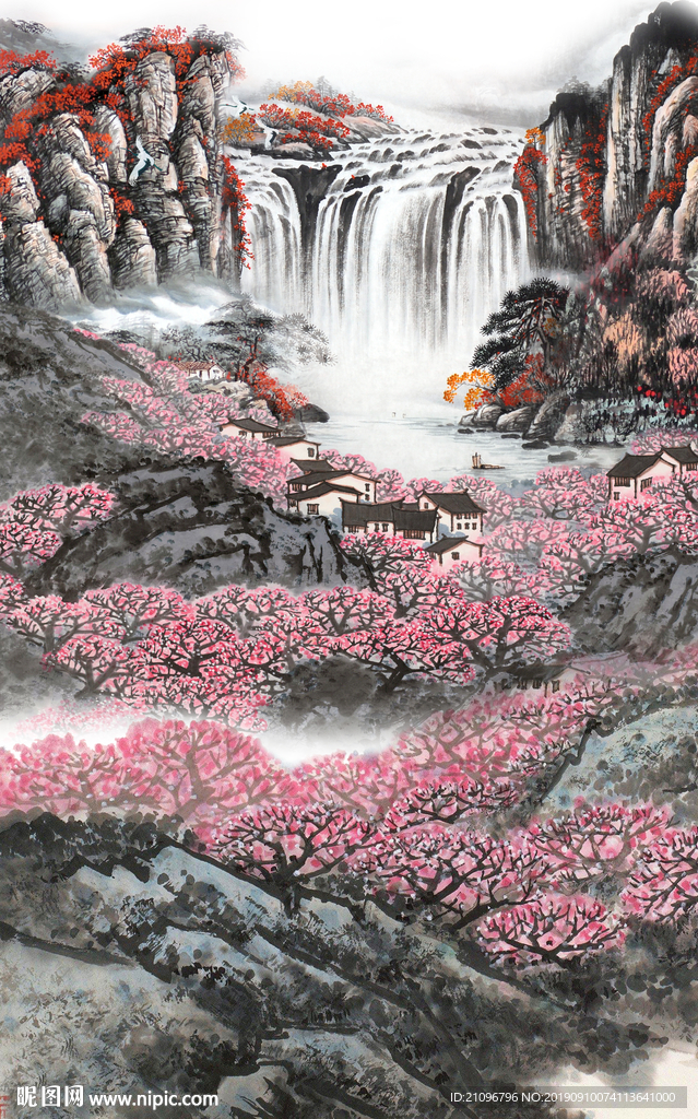 玄关 山水国画