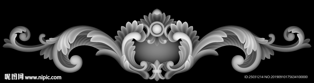精雕灰度图角花