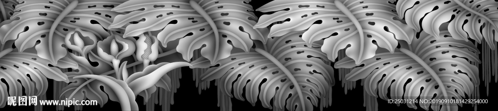 精雕灰度图装饰