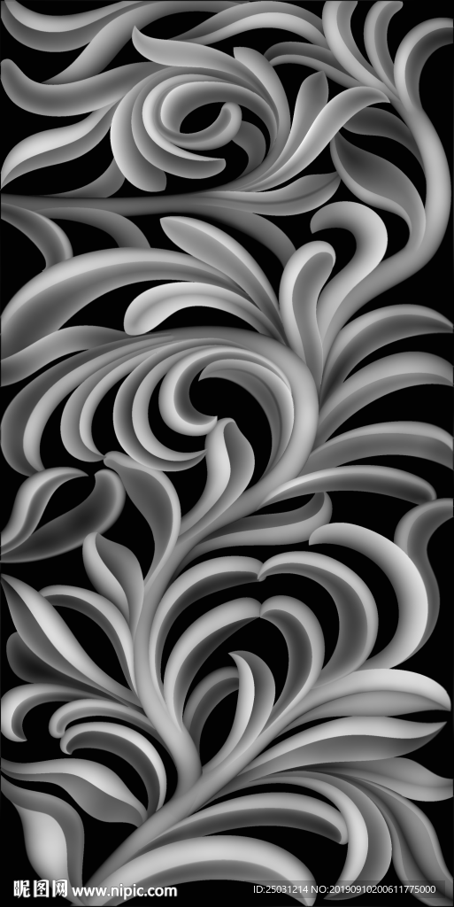 精雕灰度图角花