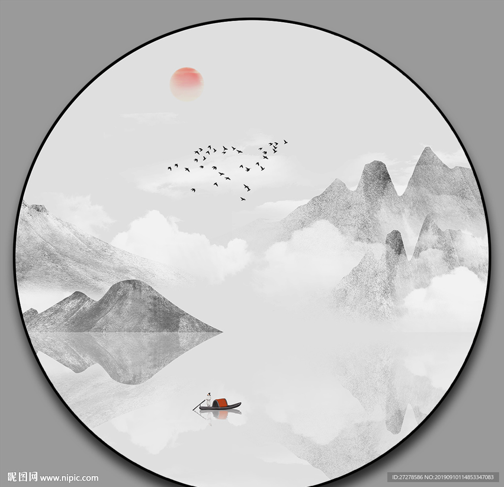 水墨山水装饰画