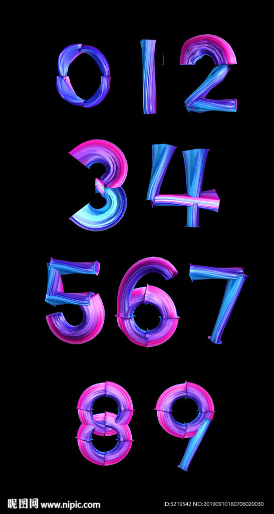 炫彩数字素材