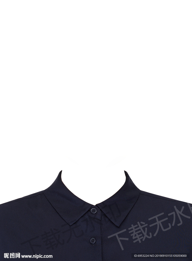 证件照深色衬衫模板