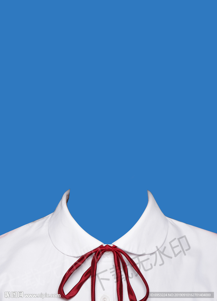 白色衬衫证件照模板