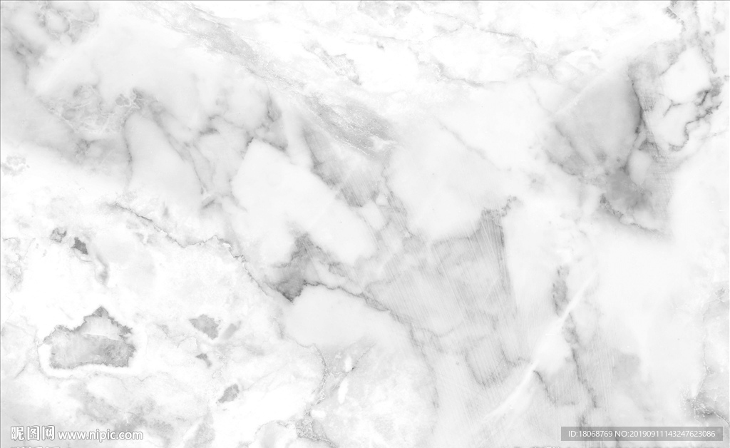 高清白云流水生财大理石风水画