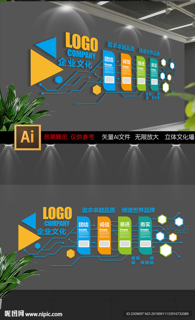 大气科技企业文化墙