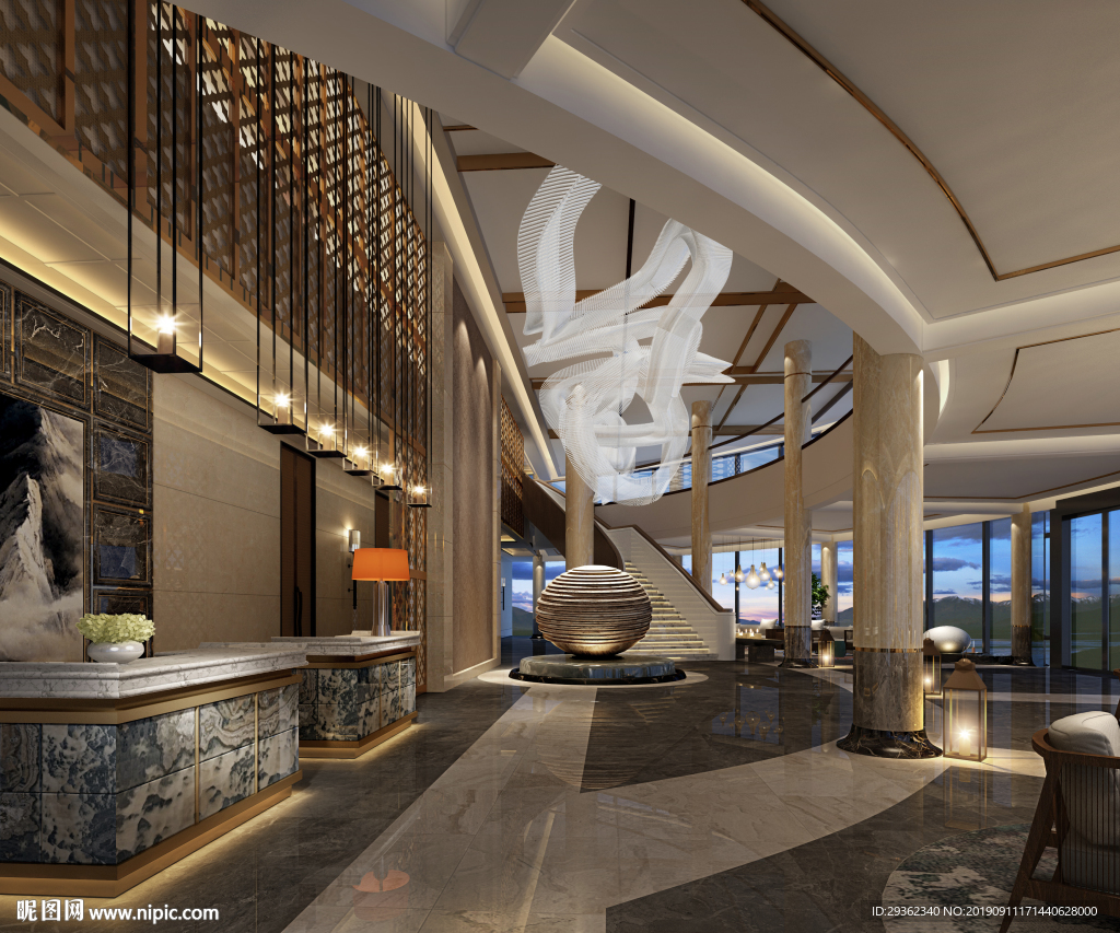 海口盛世开元商务温泉酒店大堂