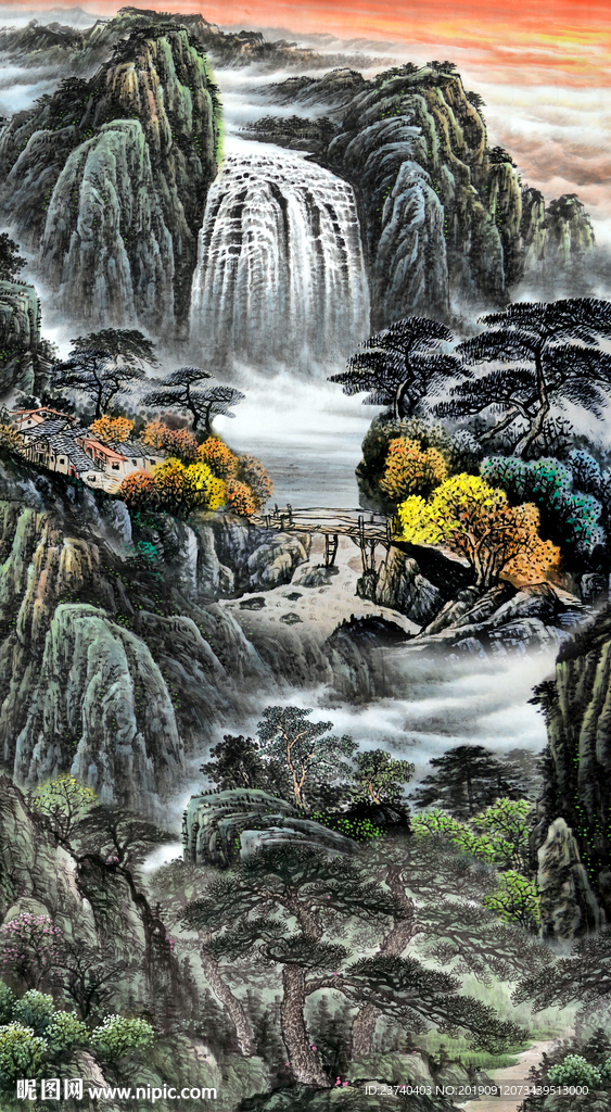 玄关 山水国画