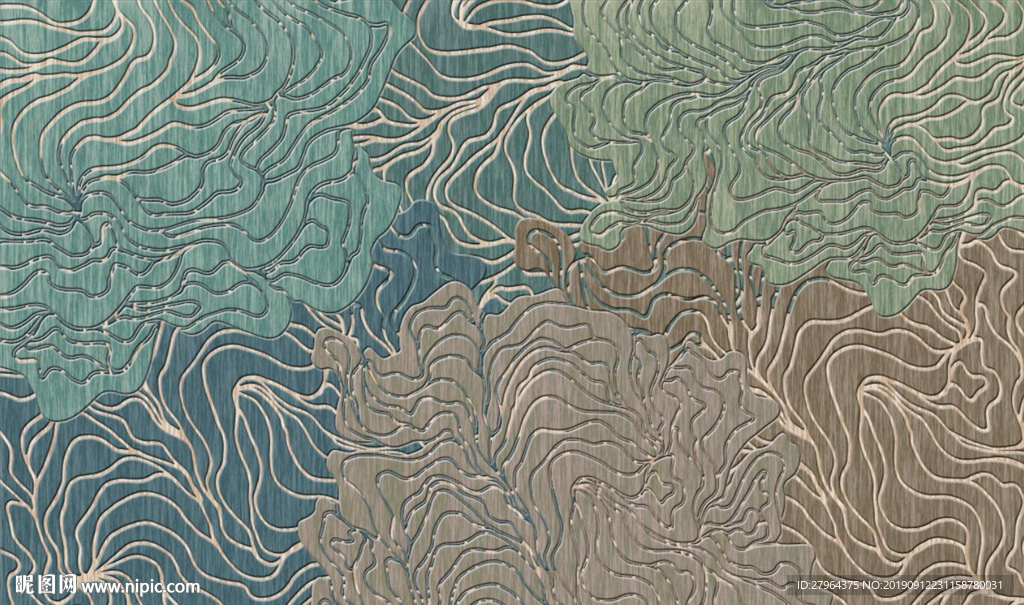 北欧简约抽象布纹背景墙