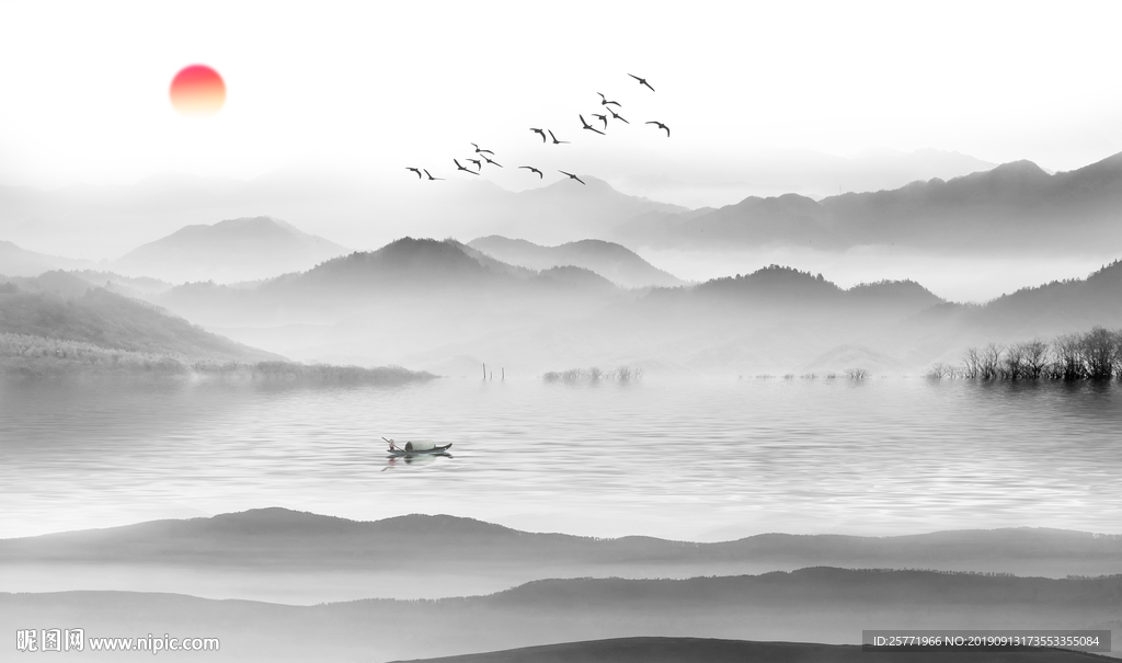 山水背景墙