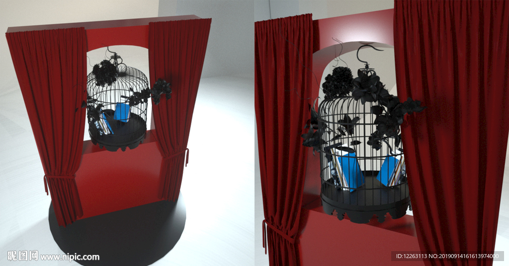 商业美陈鸟笼剧院风