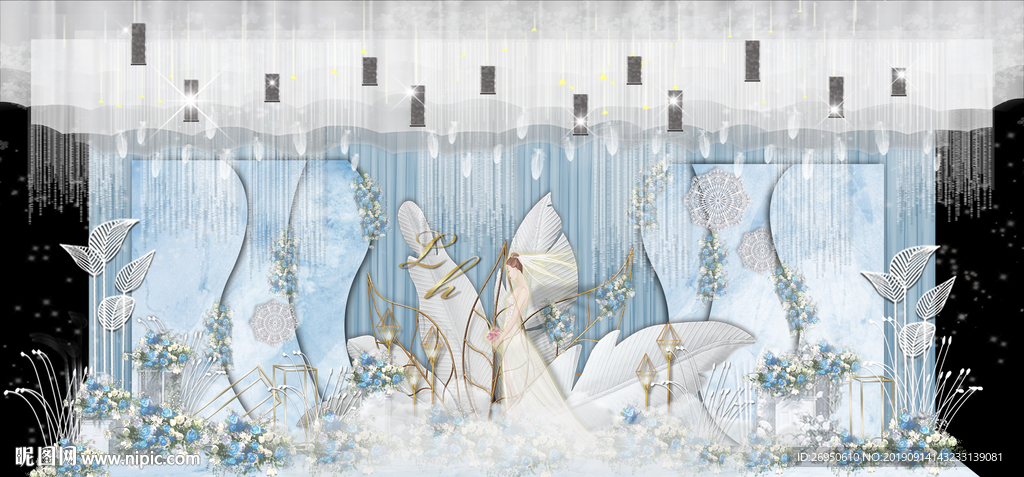 蓝色梦幻迎宾区