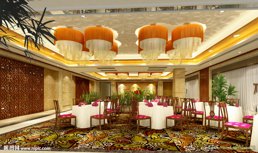 酒店酒楼食府餐厅 方案效果图