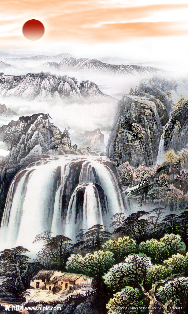 奢华玄关 风景画 TIF分层