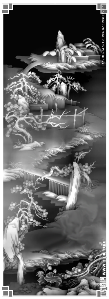 精雕图 灰度图 浮雕图 3D图