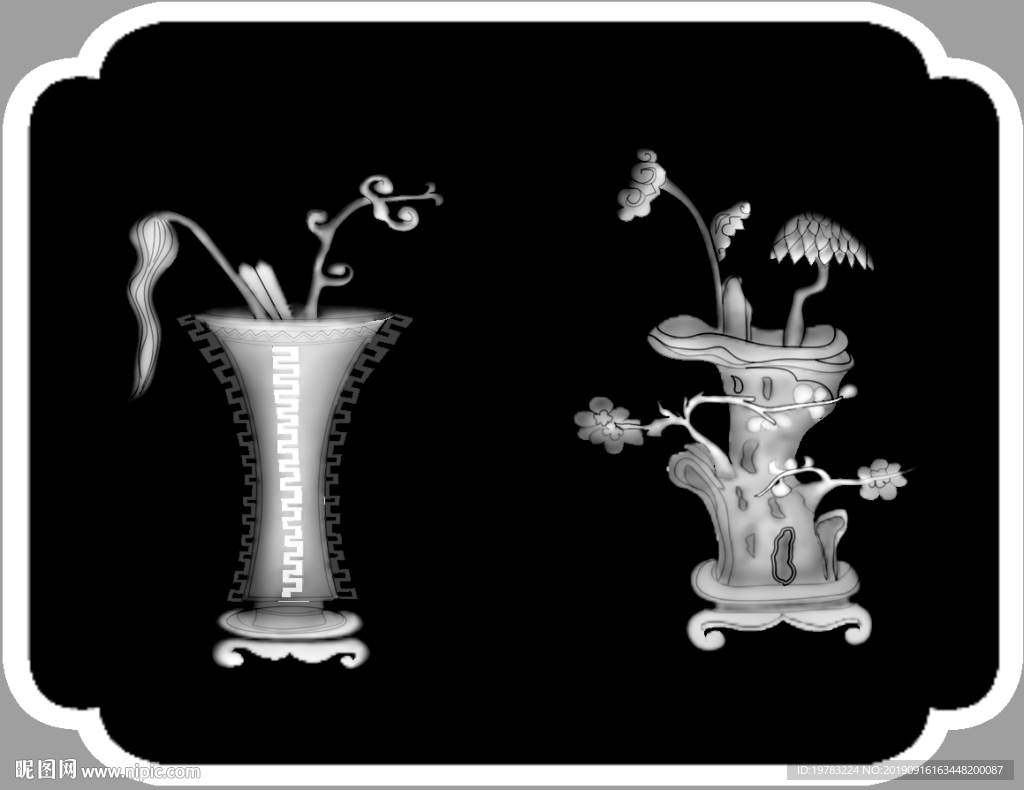 精雕图 灰度图 浮雕图 3D图