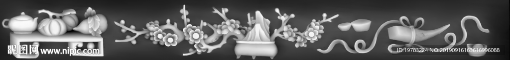 精雕图 灰度图 浮雕图 3D图