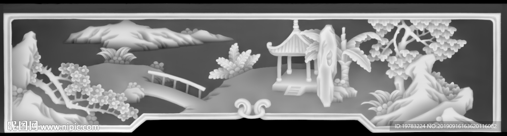 精雕图 灰度图 浮雕图 3D图