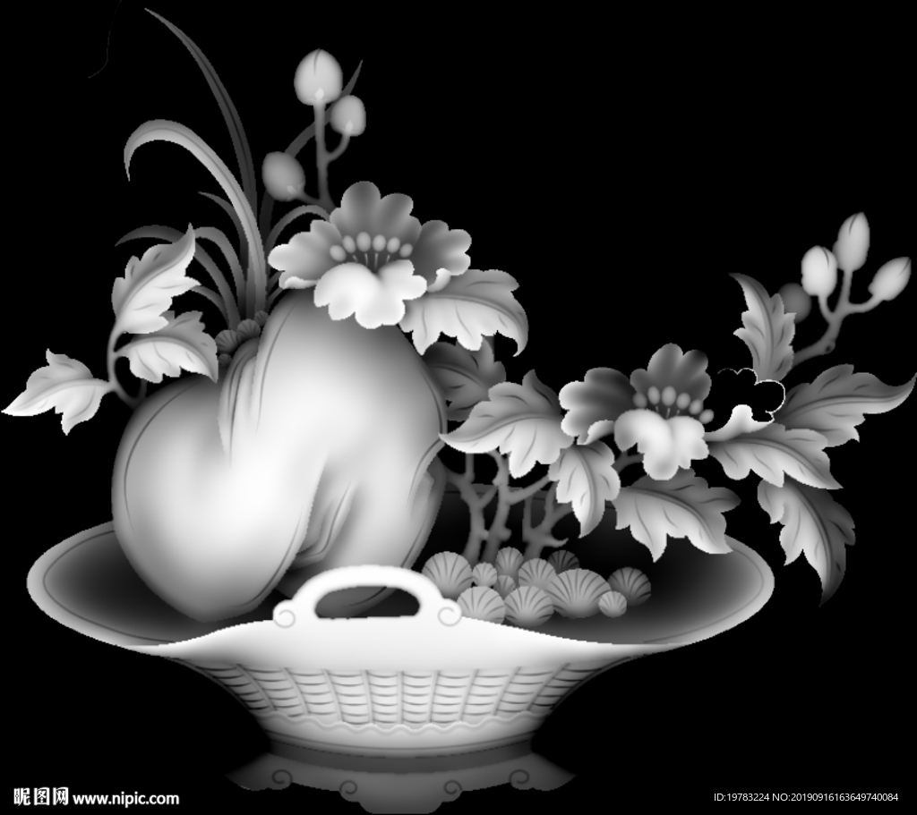 精雕图 灰度图 浮雕图 3D图
