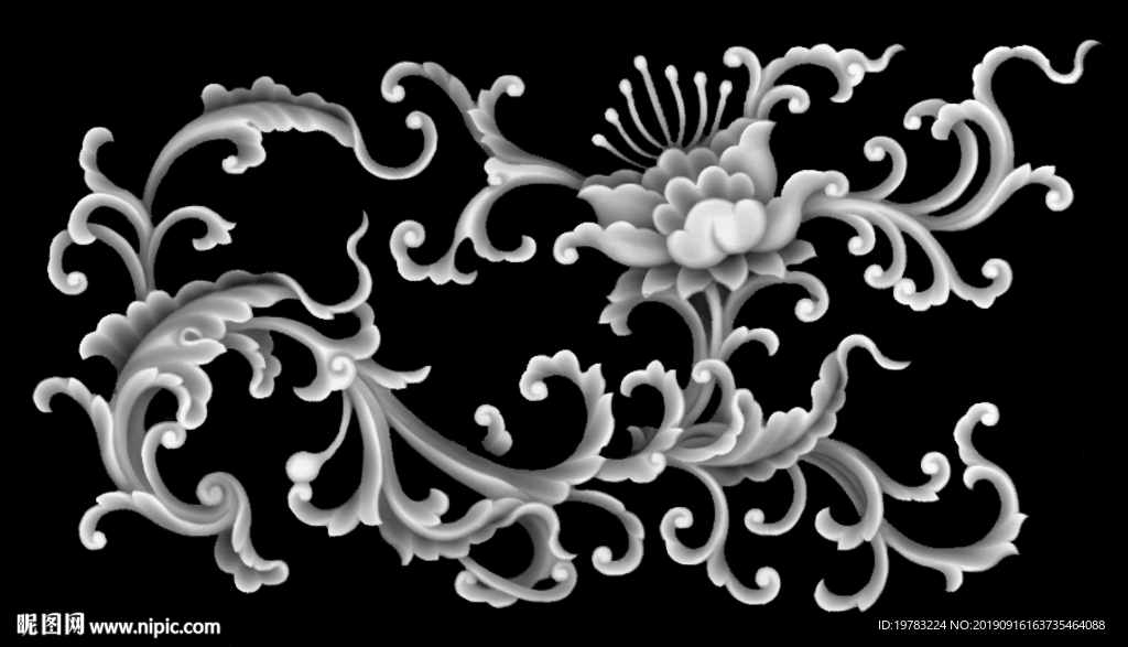 精雕图 灰度图 浮雕图 3D图