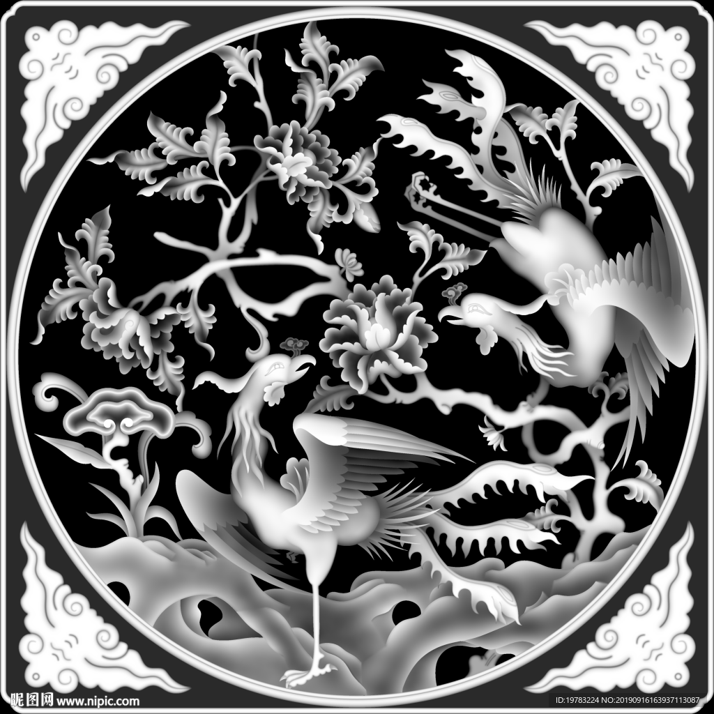 精雕图 灰度图 浮雕图 3D图