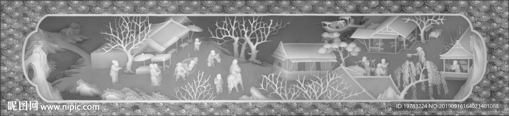 精雕图 灰度图 浮雕图 3D图