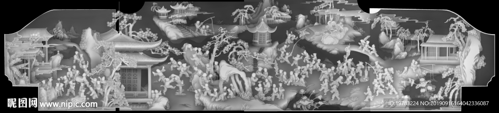 精雕图 灰度图 浮雕图 3D图