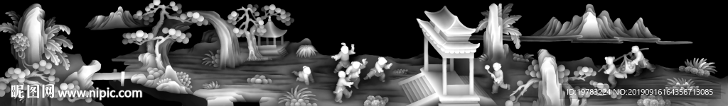 精雕图 灰度图 浮雕图 3D图