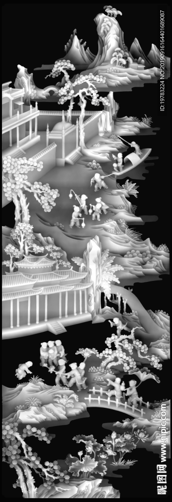 精雕图 灰度图 浮雕图 3D图
