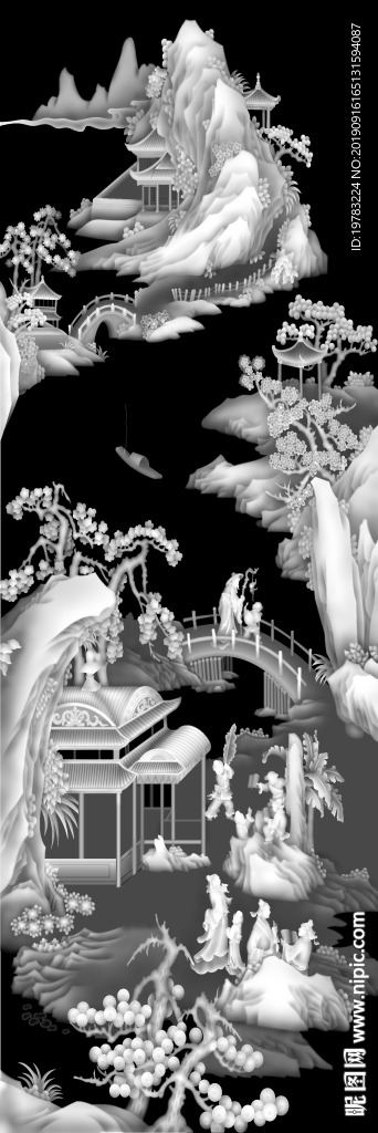 精雕图 灰度图 浮雕图 3D图