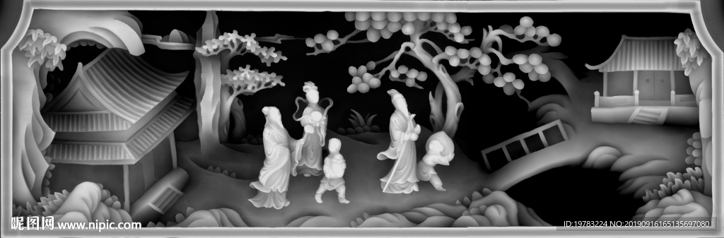 精雕图 灰度图 浮雕图 3D图
