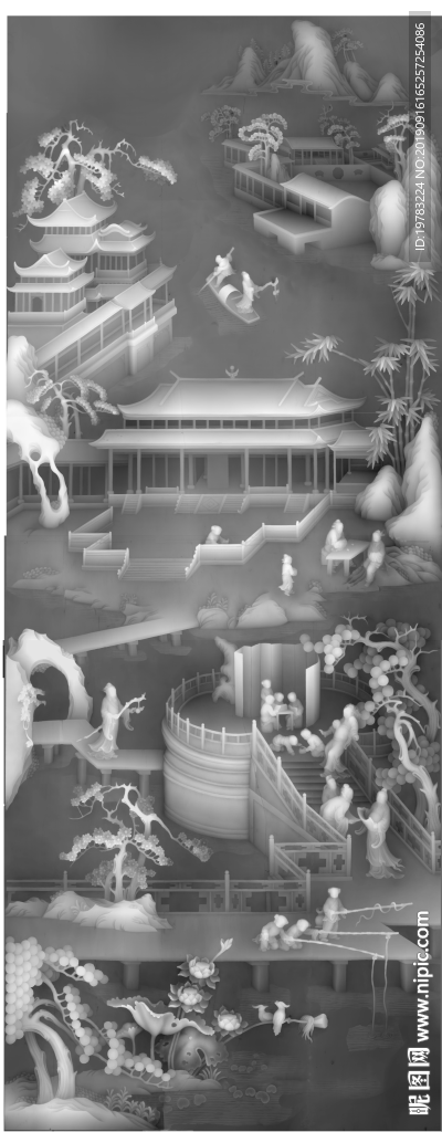 精雕图 灰度图 浮雕图 3D图