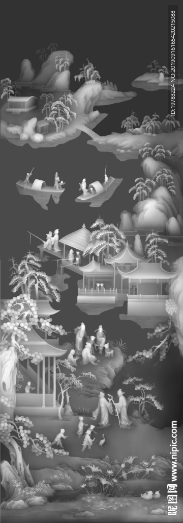 精雕图 灰度图 浮雕图 3D图