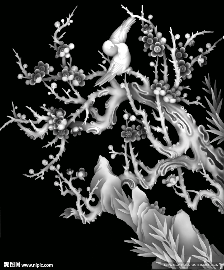 精雕图 灰度图 浮雕图 3D图