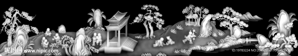 精雕图 灰度图 浮雕图 3D图