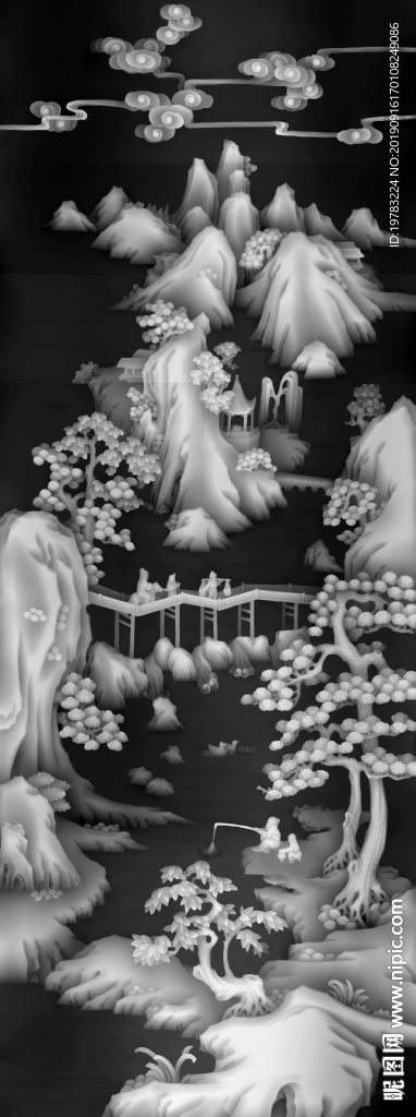 精雕图 灰度图 浮雕图 3D图