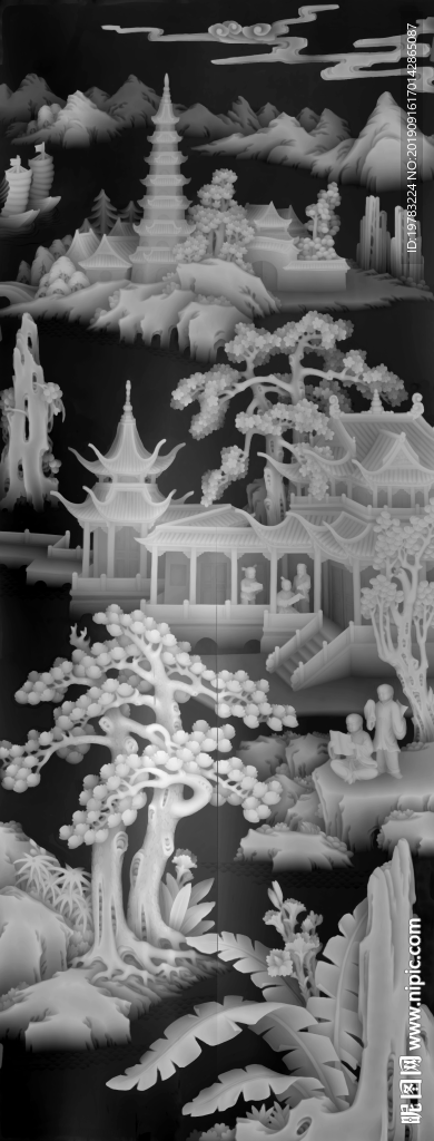 精雕图 灰度图 浮雕图 3D图