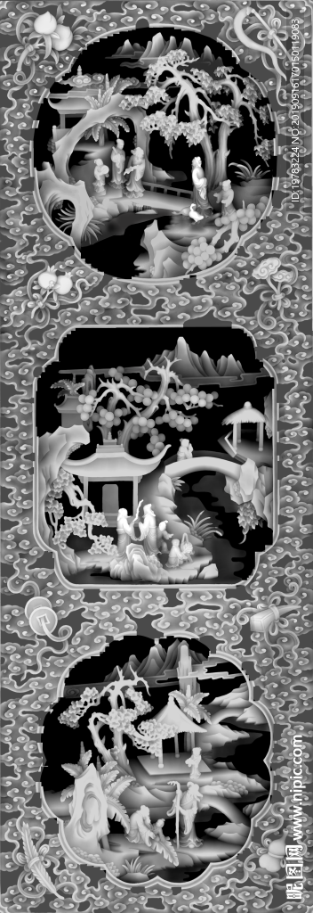 精雕图 灰度图 浮雕图 3D图