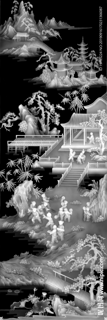 精雕图 灰度图 浮雕图 3D图