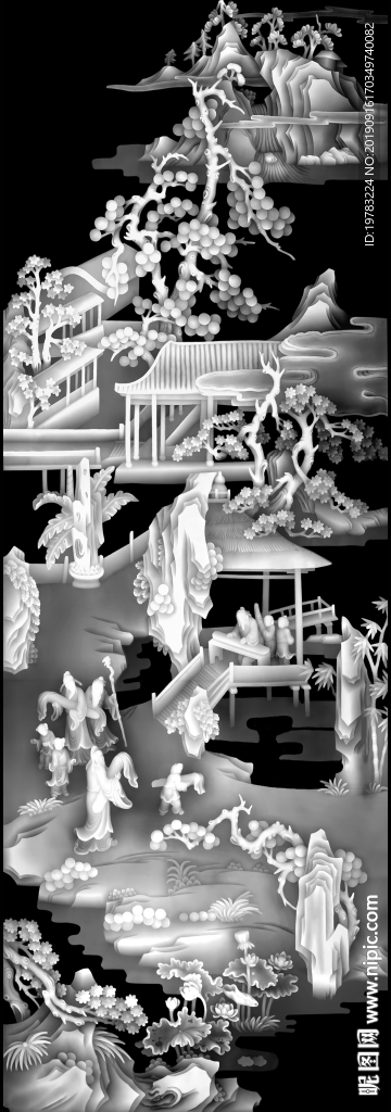 精雕图 灰度图 浮雕图 3D图