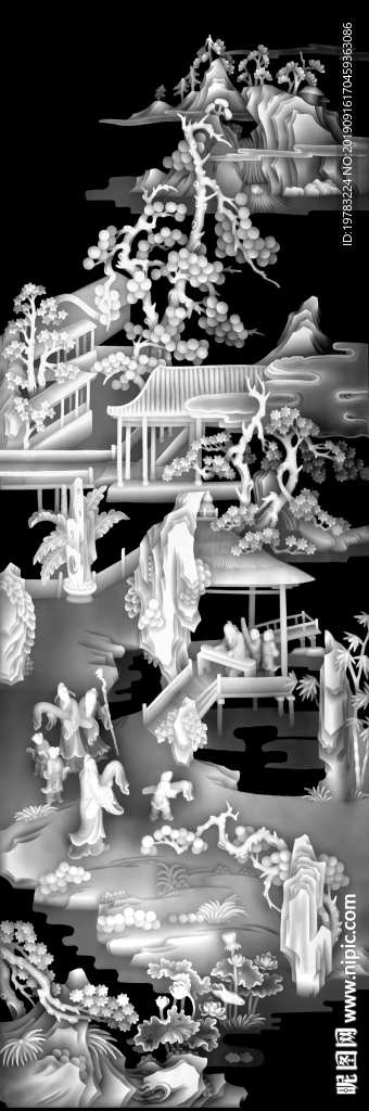 精雕图 灰度图 浮雕图 3D图