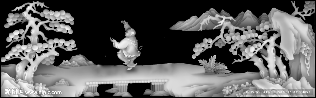 精雕图 灰度图 浮雕图 3D图